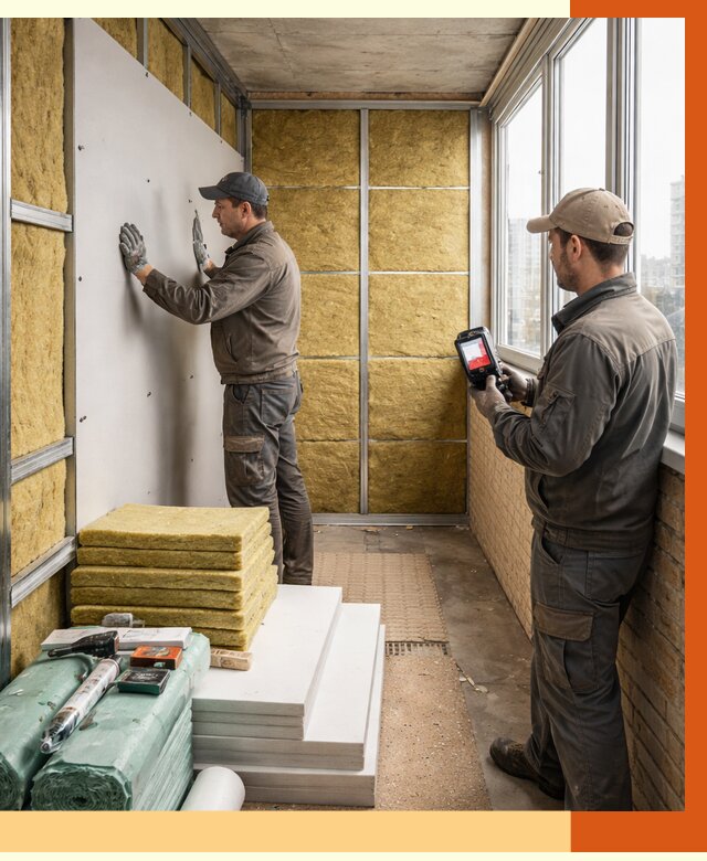 Утепление балкона в Рассказове от 4597 руб. под ключ | ТепломастерРсз